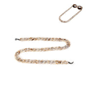 Bracciale per occhiali con cerniera regolabile - Cordone per occhiali - Anello antiscivolo - Materiale acrilico - Adatto a tutti i tipi di occhiali - Ecosostenibile - Catena per occhiali