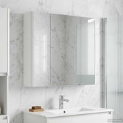 Mobiletto per specchio da bagno Bianco 63,5 x 15,5 x 60,5 cm