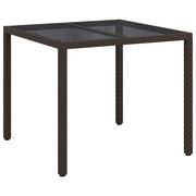 Tavolo da Giardino | Tavolino da esterno Marrone 90 x 90 x 75 cm polyrattan