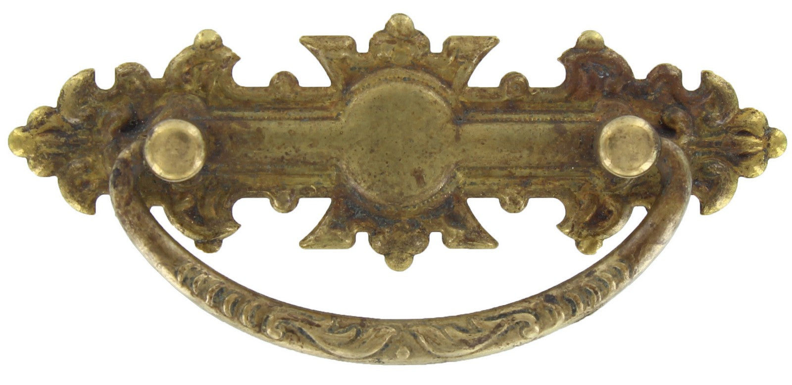 maniglia antichizzata art.06305 mm.114x50 ottone antico cod:ferx.26054