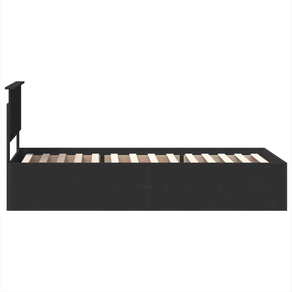 Struttura del letto Nero 75 x 190 cm Legno multistrato