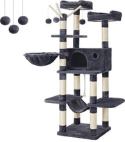 Krabpaal XL per Gatti - Grande - con Soggiorno, Casa e Giocattoli - Resistente - 164cm