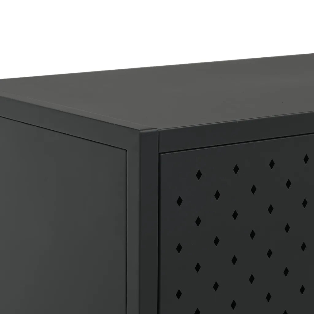 Credenza Nera 105x35x75 cm in Acciaio cod mxl 6591