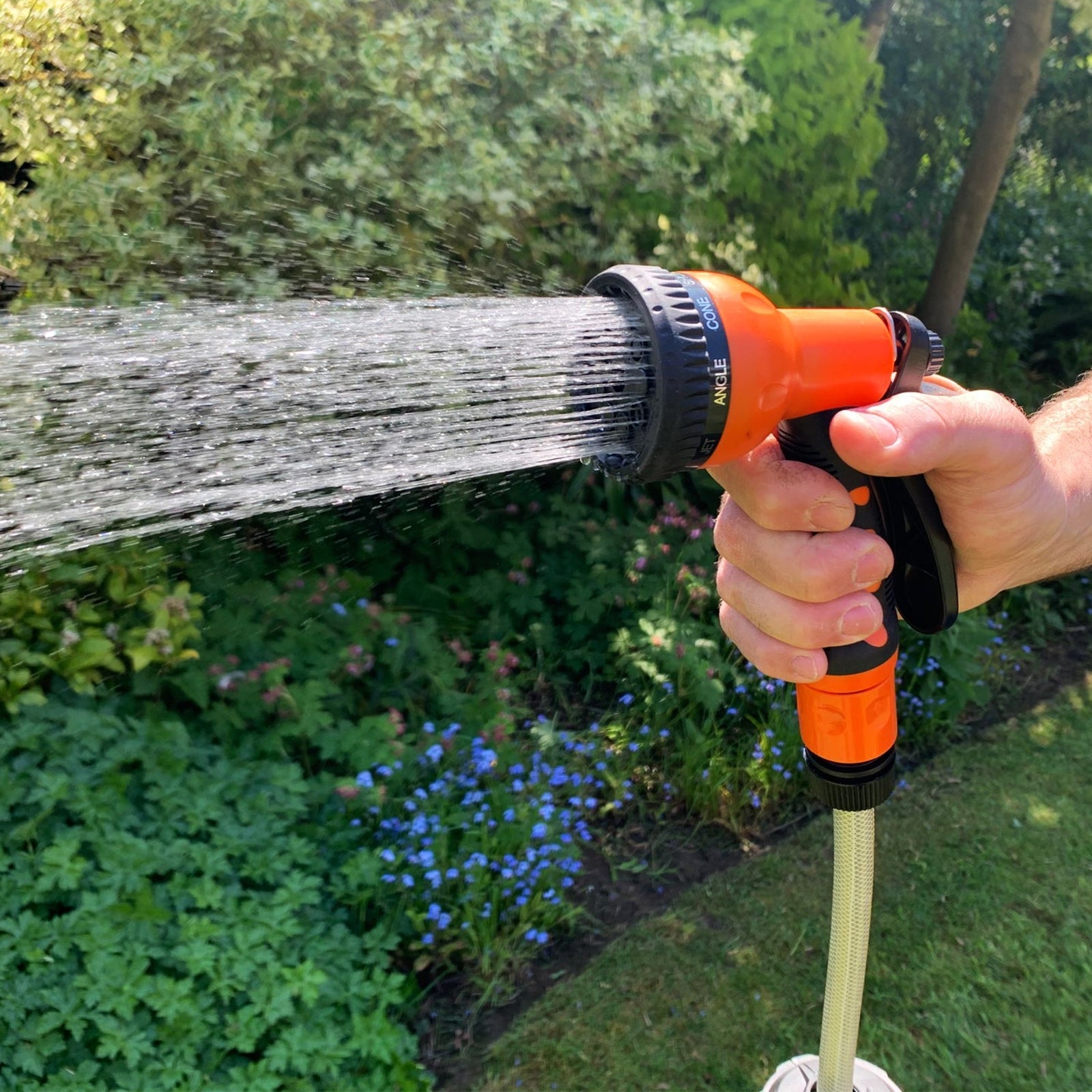 Avvolgitubo da Giardino Automatico Girevole Autoavvolgente e Pistola Spruzzo 20m