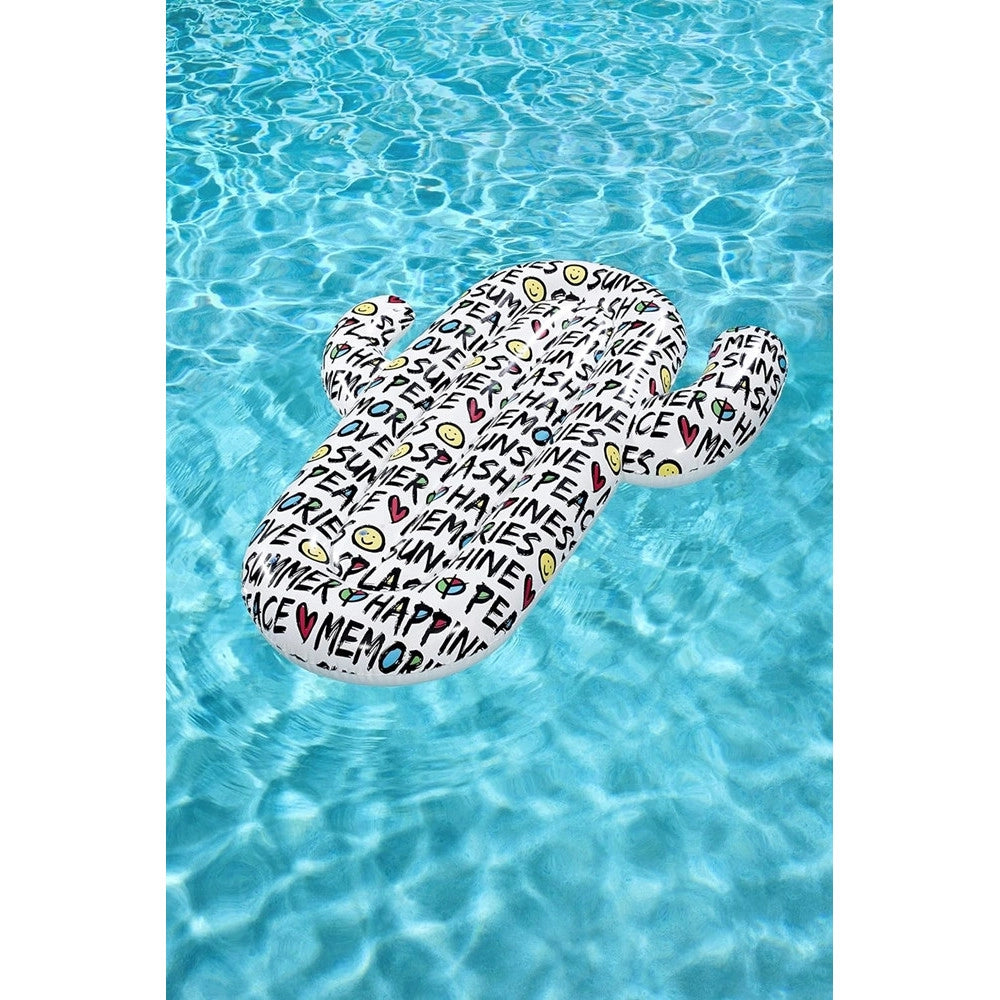 Trade Shop - Materasso Gonfiabile Galleggiante Forma Cactus Con Citazioni Estate 185x155cm 016169 -