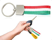 ONF3 - Bandiera Italiana con Cerniera - Modo Universale - Anello in Nylon Durevole - Multicolor - Ideale per Borse e Tote - Adatto per Zaini e Borse da Trasporto