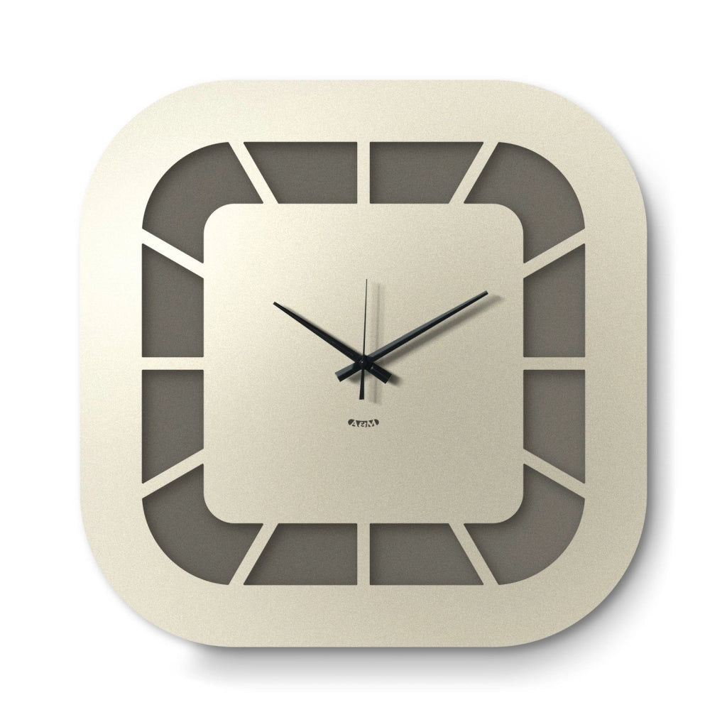 Orologio da parete minimal Exo Crema,bianco marmo