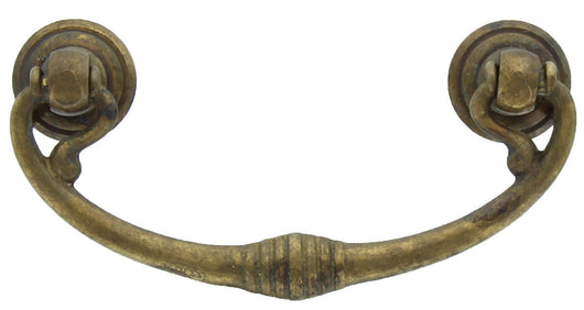 maniglia antichizzata art.03027 mm.82x40 ottone antico cod:ferx.26060