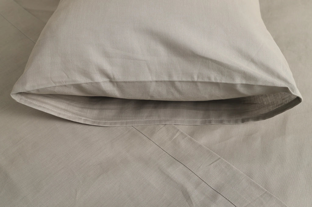 Sapatalo, set Completo Letto Singolo in Policotone, Grigio Pietra