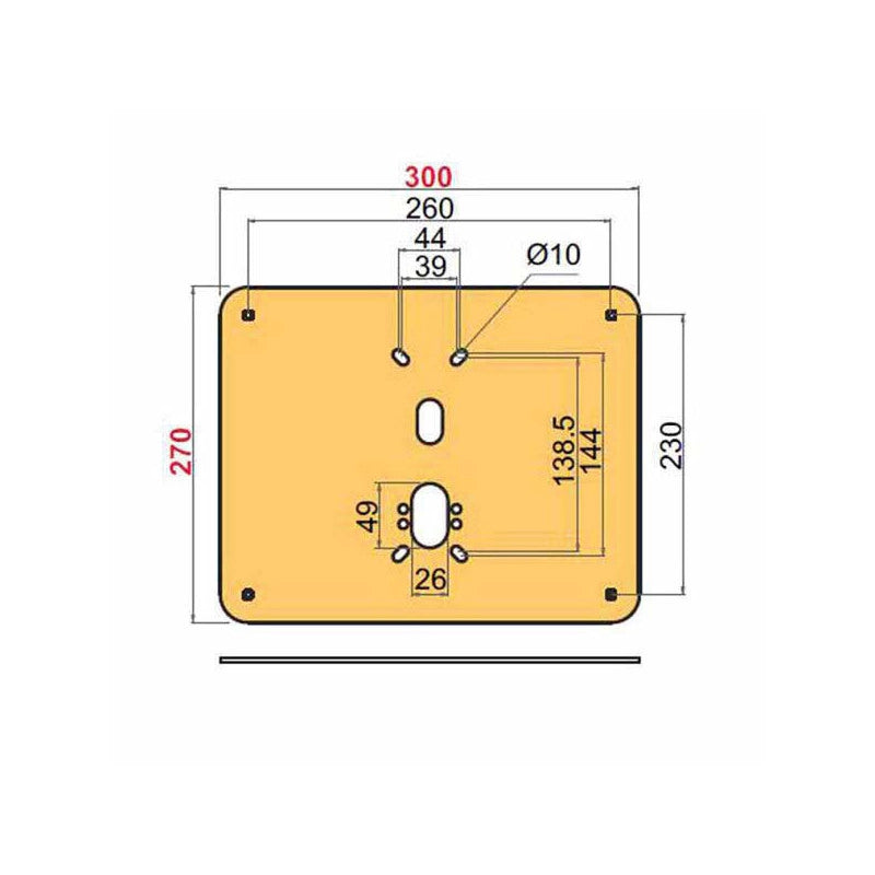 Piastra Rinforzo Basculanti Piatta A2466 Disec