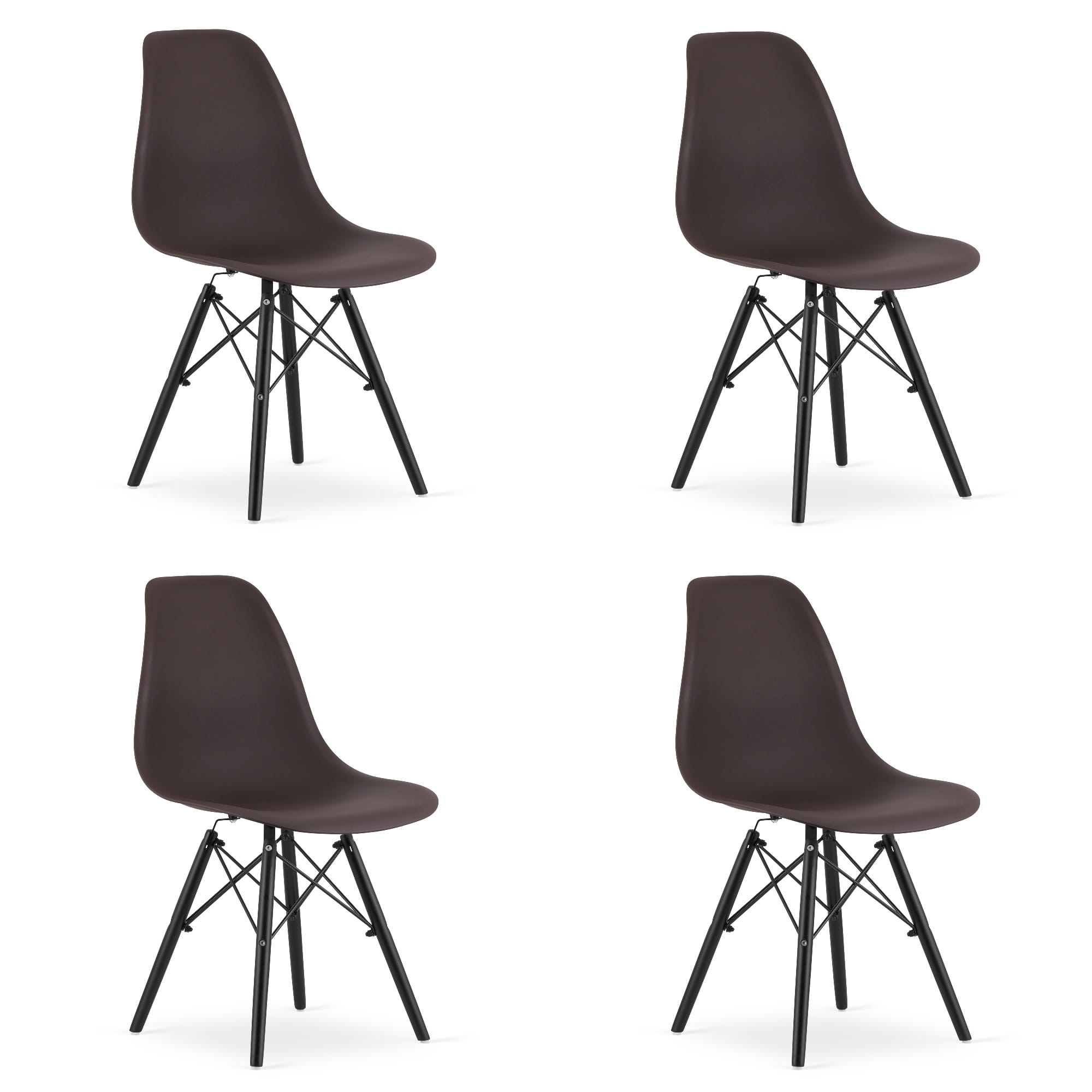 Sedia Valora OSAKA gambe nere per soggiorno x4