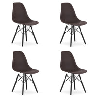 Sedia Valora OSAKA gambe nere per soggiorno x4