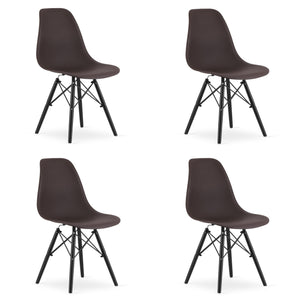 Sedia Valora OSAKA gambe nere per soggiorno x4