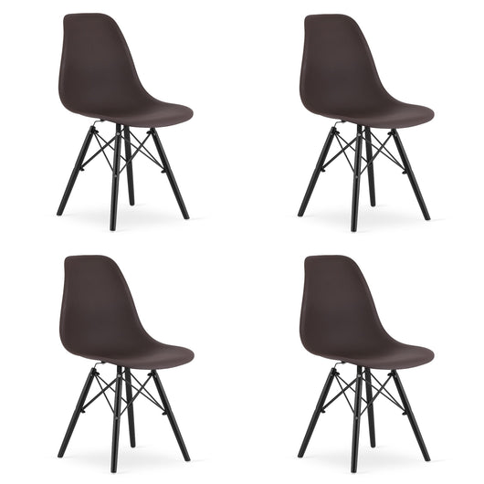 Sedia Valora OSAKA gambe nere per soggiorno x4