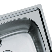 Lavello inox a 2 vasche 79x50