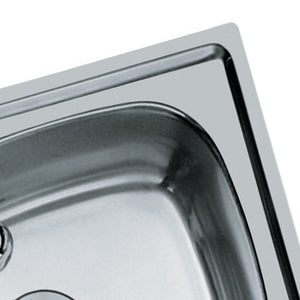 Lavello inox a 2 vasche 79x50