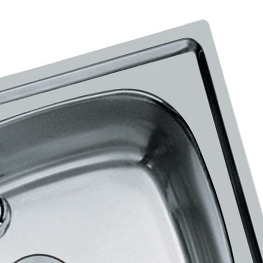 Lavello inox a 2 vasche 79x50