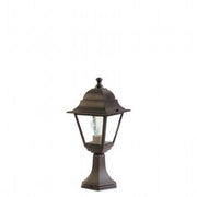 Lampada da esterno in alluminio pressofuso con diffusori in vetro trasparente - Altezza max 170mm nero