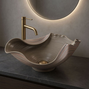 Lavabo Da Appoggio In Ceramica Rea Hm-17 Handmade Art