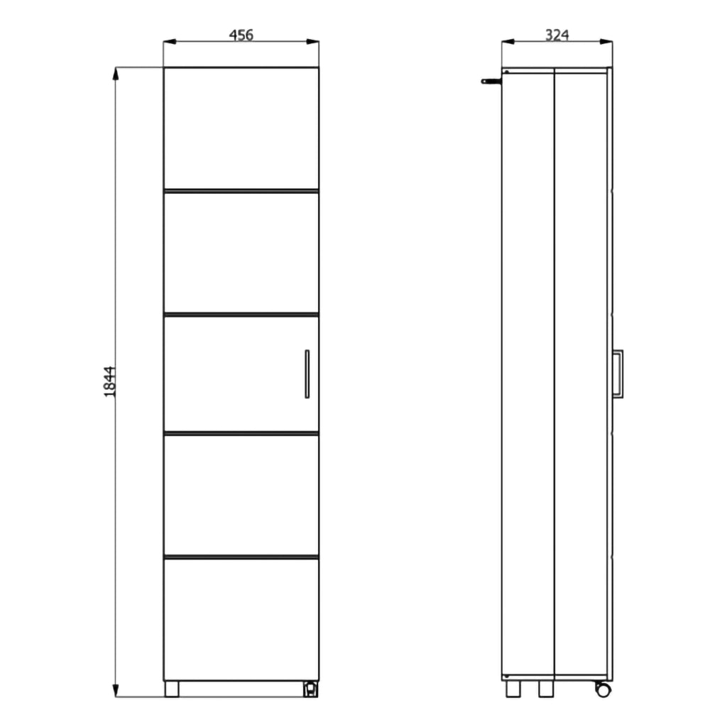 Mobile Portascarpe Visby, Scarpiera 10 Ripiani, 46x33x185h cm Bianco Crema