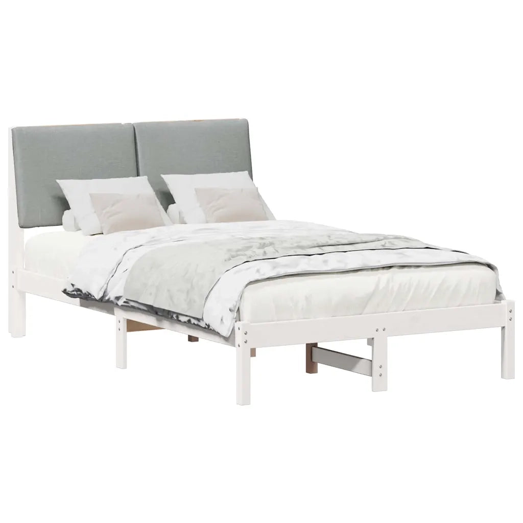 Struttura del Letto Bianco e grigio chiaro 120 x 200 cm