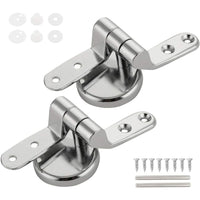 2 cerniere di ricambio in acciaio inox per sedile wc.