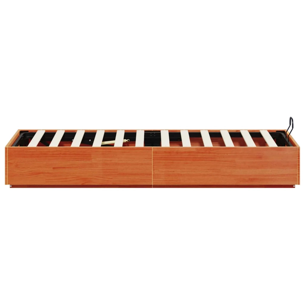 Letto ottomano Marrone Cera 90 x 200 cm Legno di pino massiccio 3418734