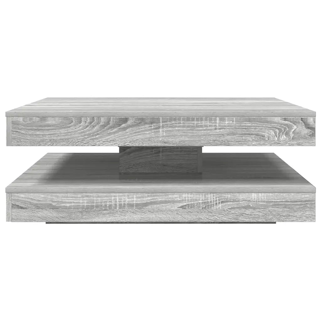 Tavolino da CaffÃ¨ Girevole a 360 Gradi Grigio 90x90x34,5 cm