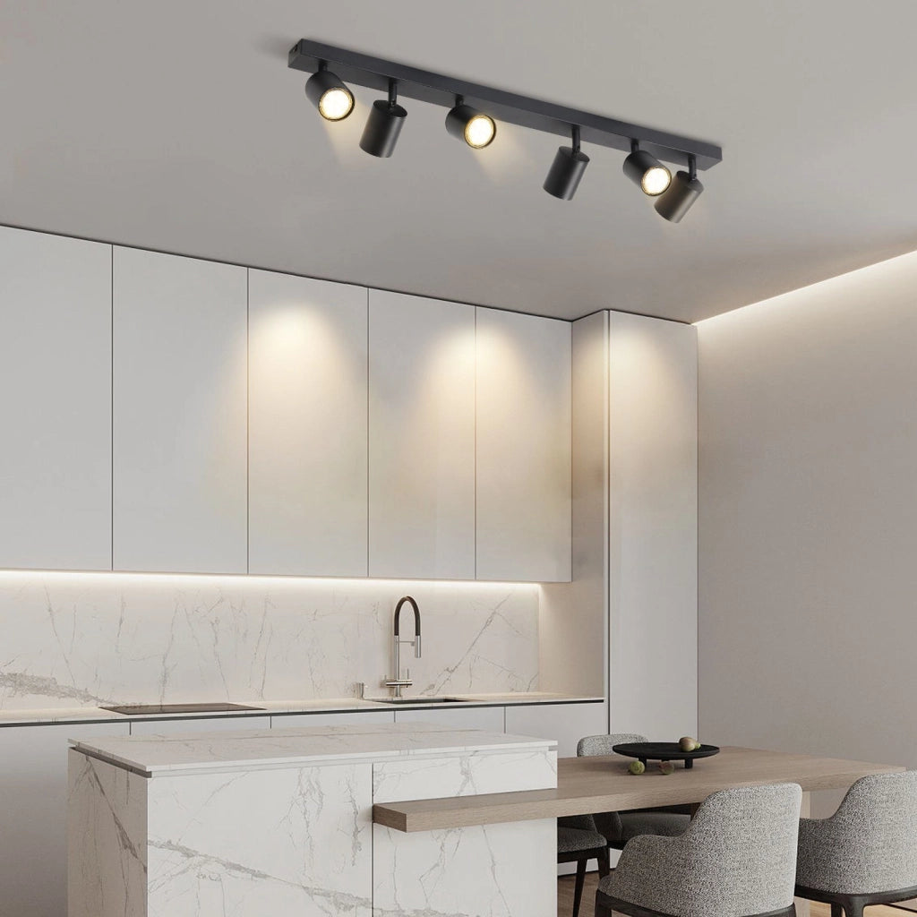 ZMH Faretto da soffitto LED neri orientabili 360° design industriale moderno per soggiorno camera