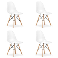 Sedia Valora OSAKA con gambe trasparenti naturali per soggiorno x4