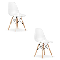 Sedia Valora OSAKA con gambe trasparenti naturali per soggiorno x2