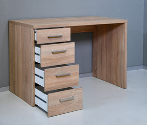 Scrivania da Ufficio 4 Cassetti 110x60x74 cm in Truciolare Nobilitato Rovere Sonoma
