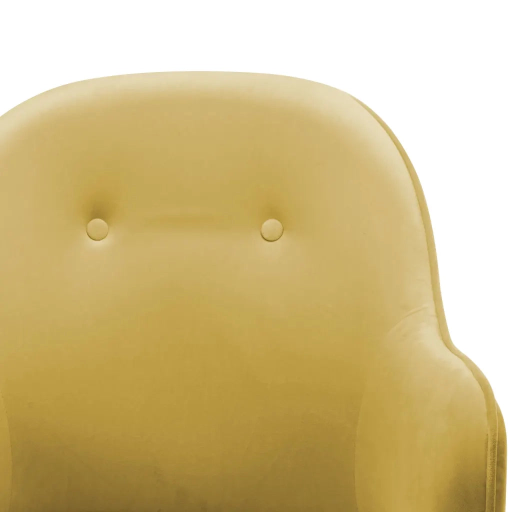 Sedia a Dondolo Giallo Senape in Velluto cod mxl 51537