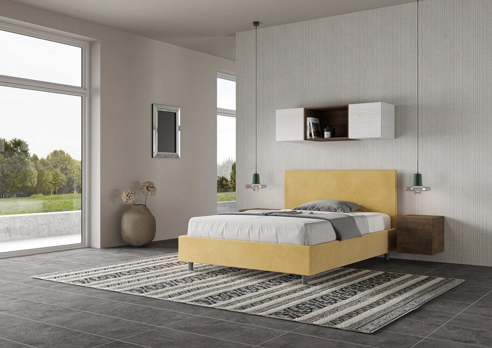 Letto Matrimoniale 160x210 cm Senza Rete Adele Ocra