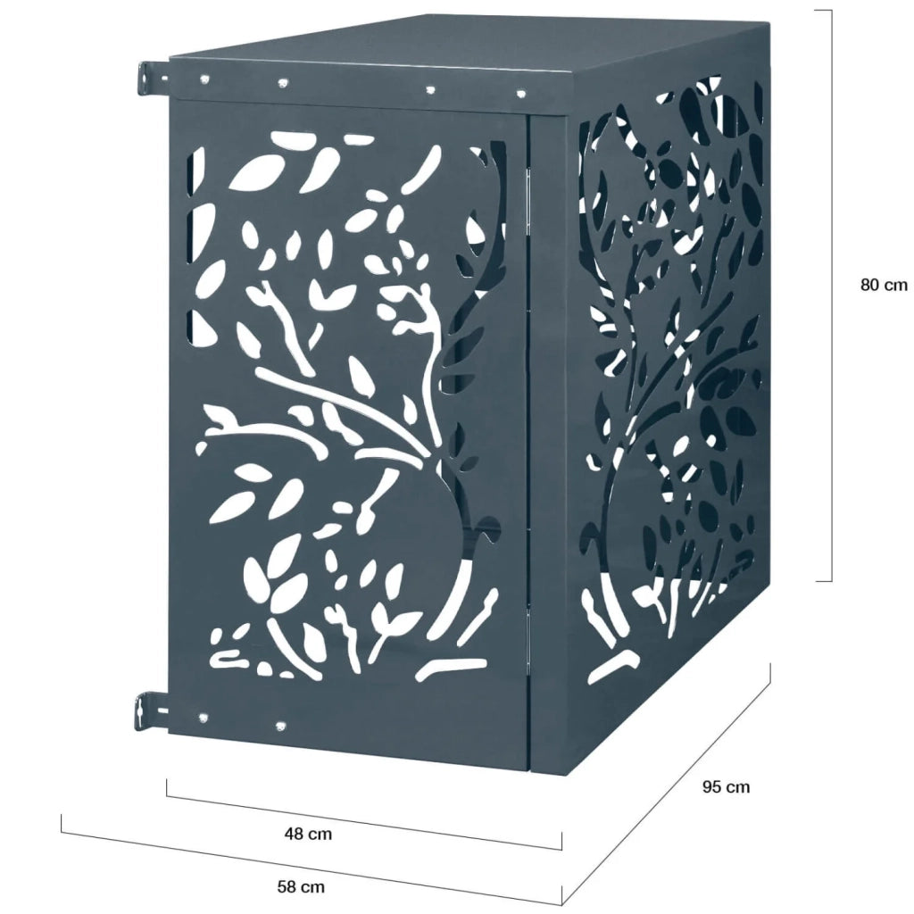 IDMarket - Copertura per climatizzatore in metallo grigio antracite LIS per protezione dell'unità esterna 95 x 48 x 80 cm