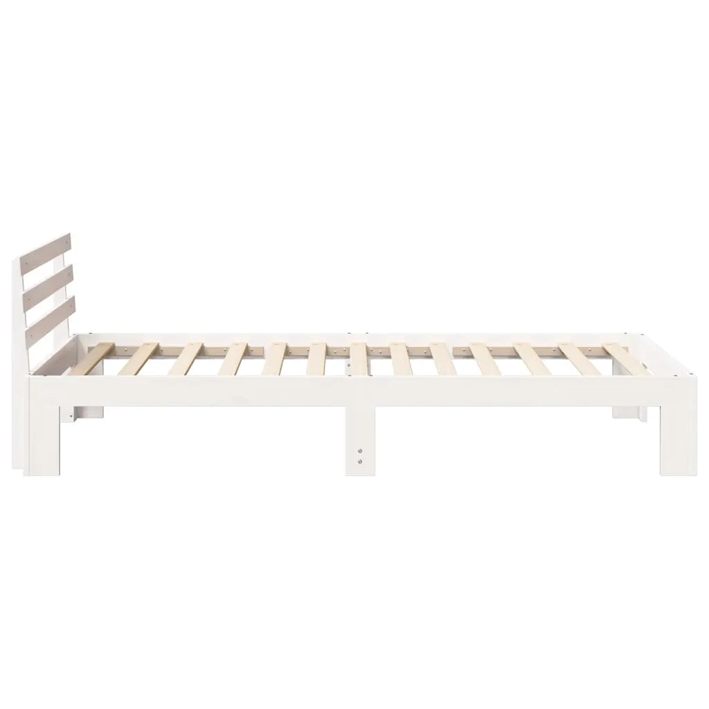 Struttura del letto Bianco 90 x 200 cm Pino massello 872627