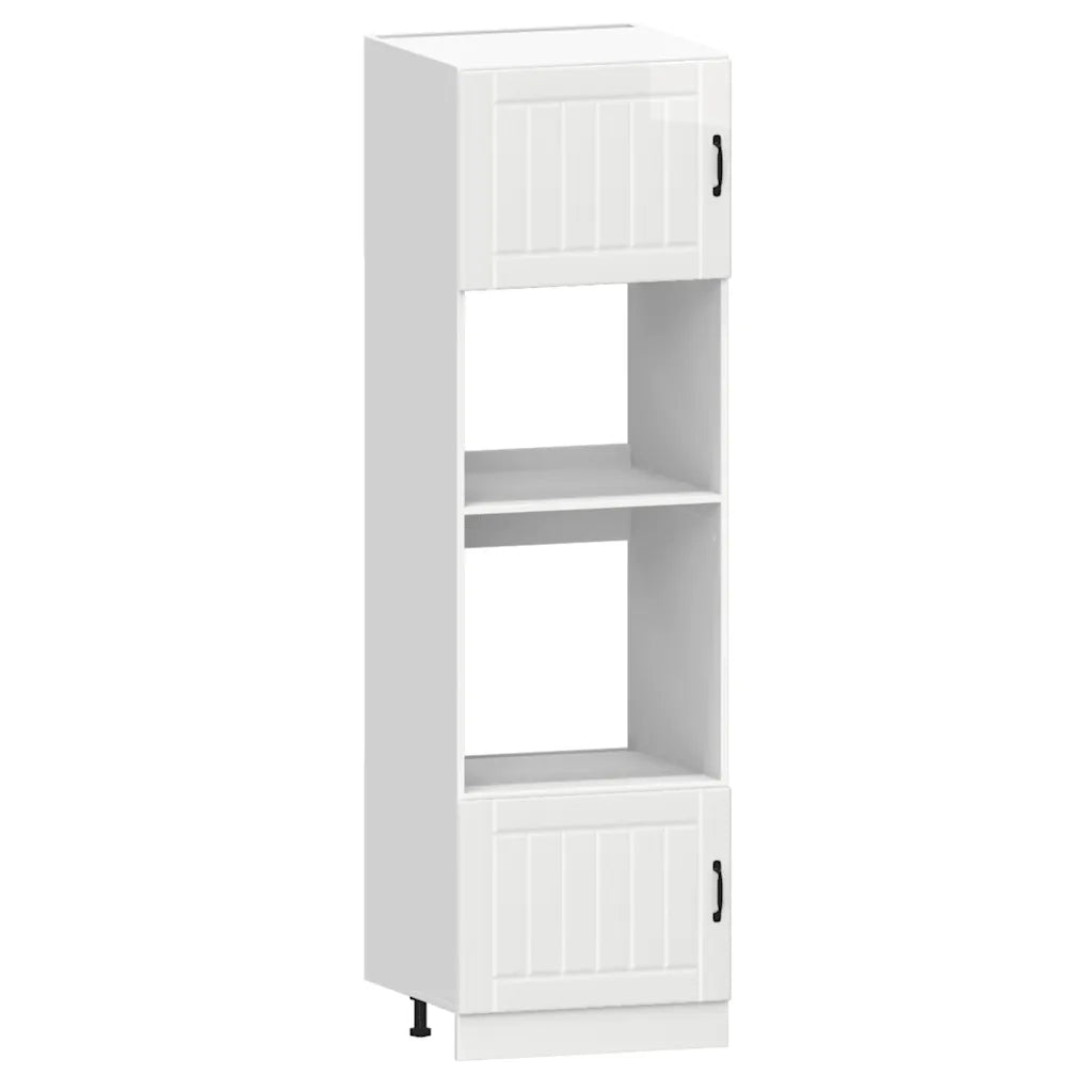 Set Mobili da Cucina 7 pz Lucca Bianchi Lucido in Truciolato 3314743