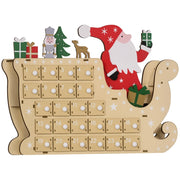Calendario dell'Avvento con 24 Cassetti ¨C Minimal ¨C Legno Naturale 22.5x8x36 cm