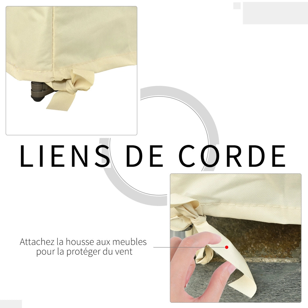 Copri Divano Esterno Impermeabile 600D ¨C zephmum ¨C Beige 140x84x56/94 cm
