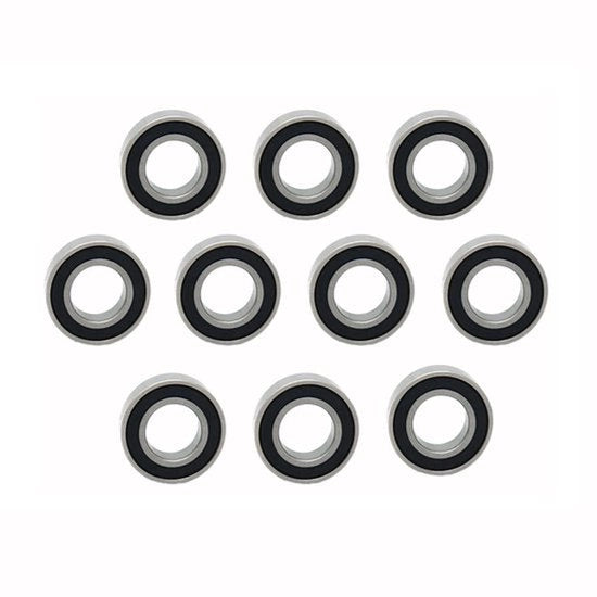 Lager a sfera profondo - 6206RS - Preapplicato - Argento - 30x62x16mm - 10 pezzi - Copertura in gomma - Acciaio per leva - Adatto per macchinari