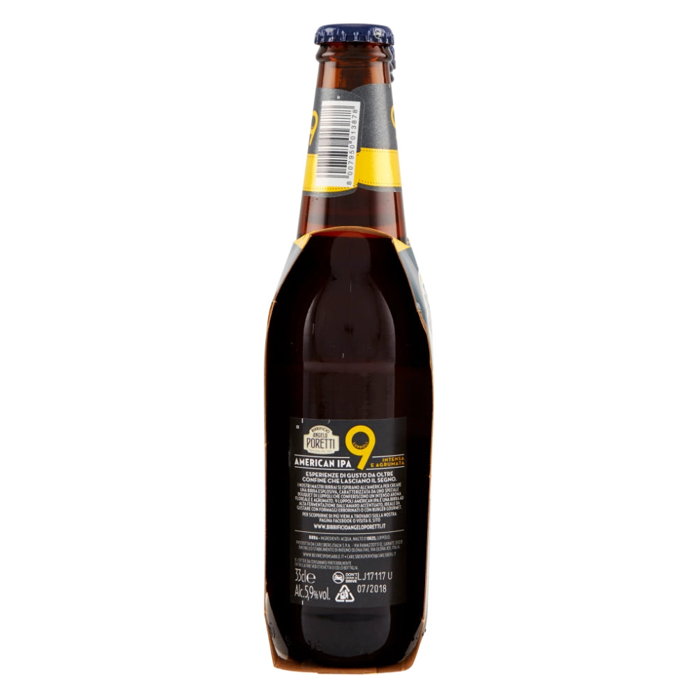 Birrificio angelo poretti birra 9 luppoli american ipa 12 bottiglie da 33 cl