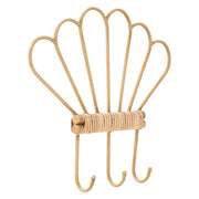 Danatala, Appendiabiti Finitura in Rattan Color Bamboo Naturale, 33h cm Marrone