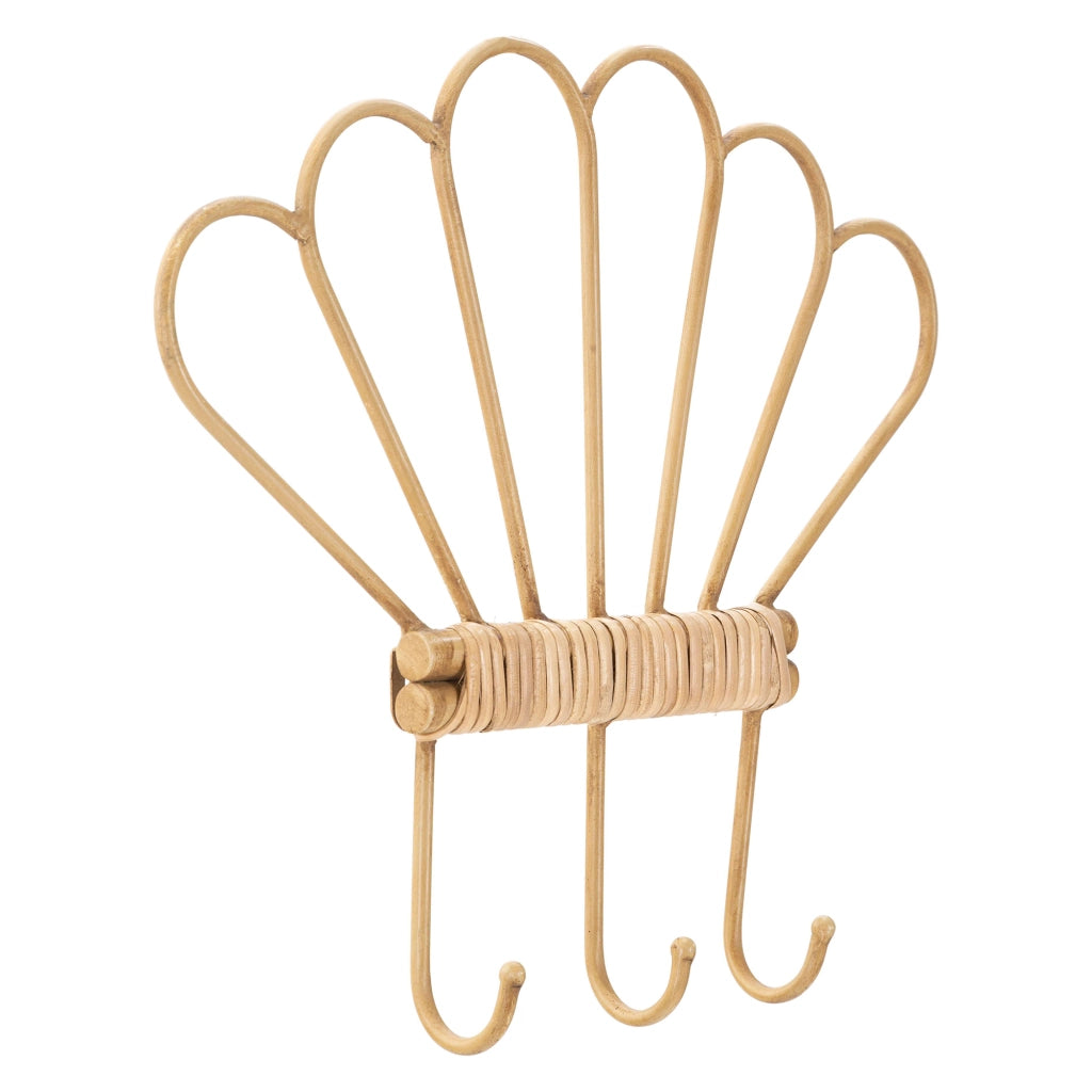 Danatala, Appendiabiti Finitura in Rattan Color Bamboo Naturale, 33h cm Marrone
