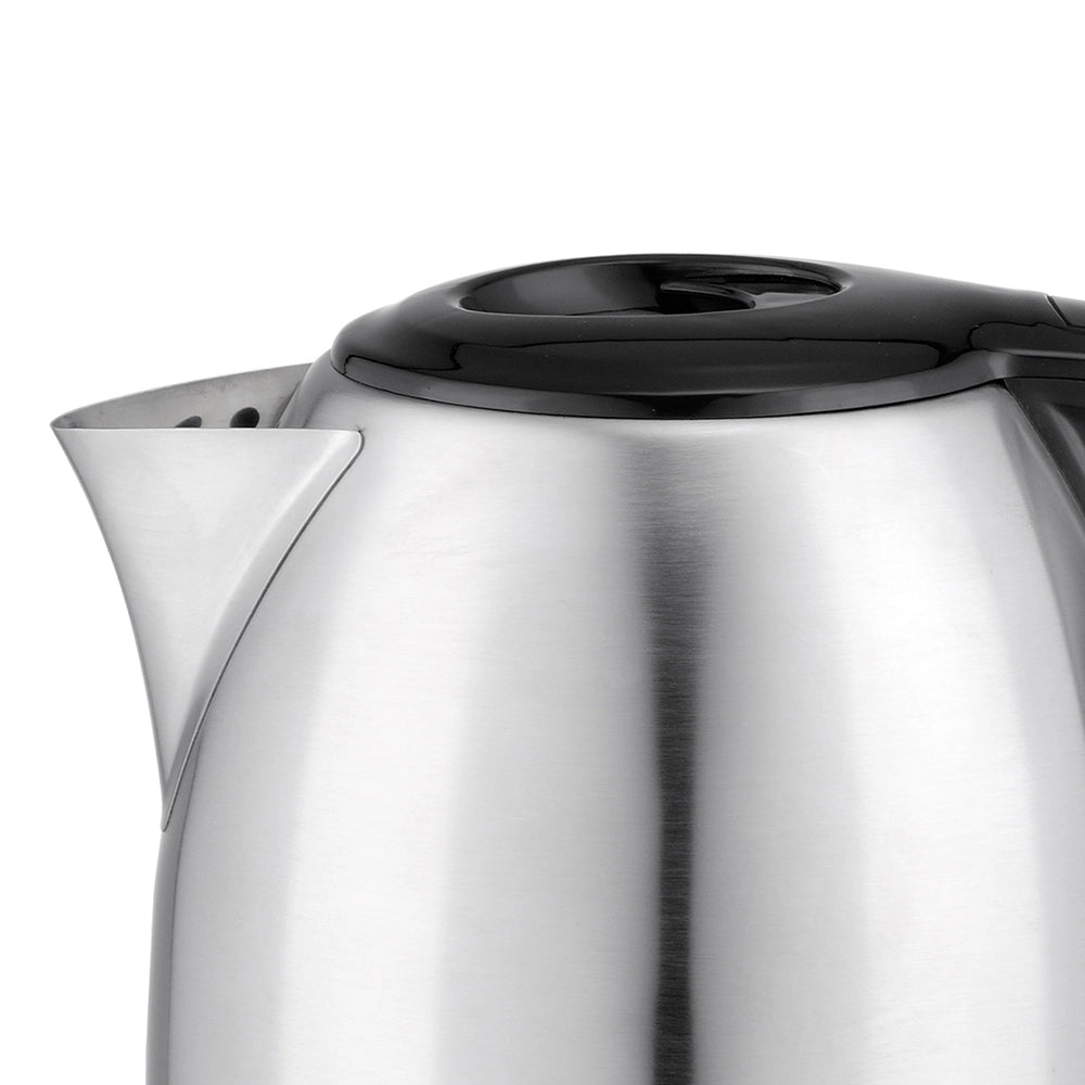 HIGH-TECH BOLLITORE ELETTRICO 2200 W IN ACCIAIO INOX 1,7 L ARGENTO E NERO CON ROTAZIONE E AUTOMATIC SWITCH OFF