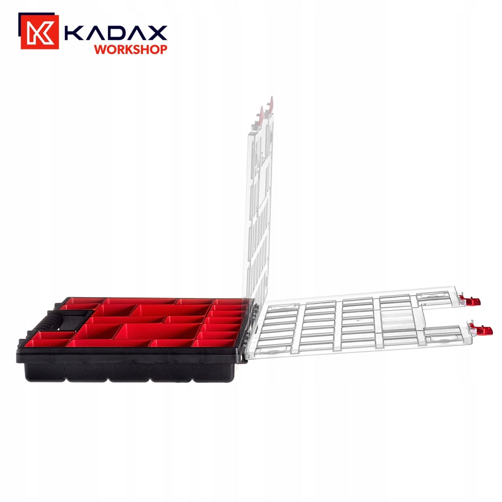 Set di 12 contenitori organizer per officina KADAX con 21 cassetti, ideali per garage.