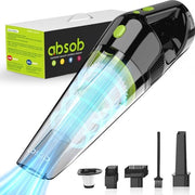 Aspiratore a mano senza fili con luce LED e filtro per auto e casa