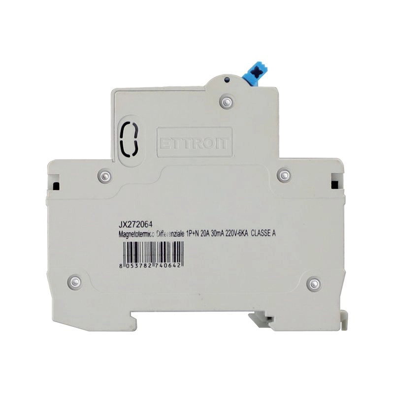Interruttore Magnetotermico Differenziale Tipo A 1P+N 20A 6KA 30mA 220V Occupa 2 Moduli DIN