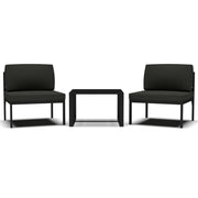 Set Divani da Giardino 3 pz | Set Salotto da Giardino con Cuscini in Alluminio Antracite