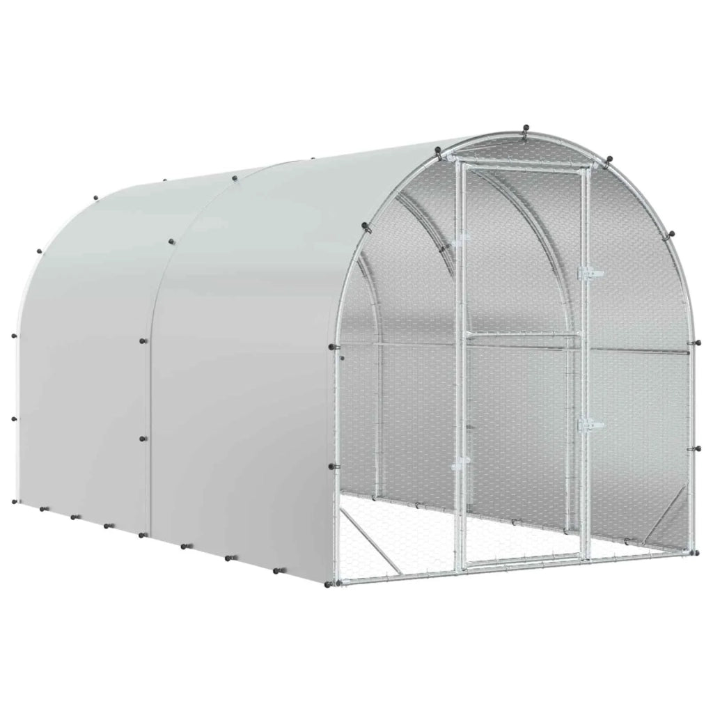 Pollaio Argento 400 x 200 x 200 cm Acciaio zincato 3434686