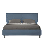Letto Matrimoniale 160x210 cm con Rete e Contenitore Mados Blu